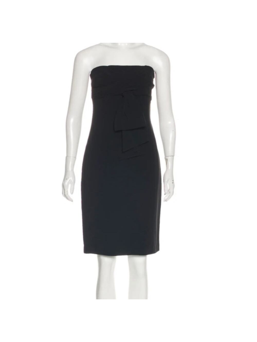 Red Valentino bow strapless dress‎